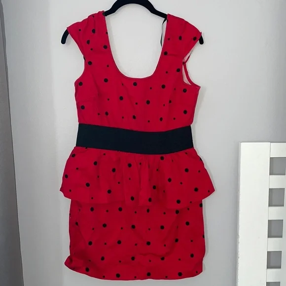 fitted lace wedding dress Brandy Polka Dot Mini Dress main image 1